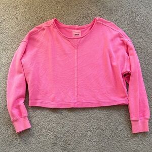 Aerie Vibrant Pink Cropped Pullover